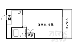 シェルマンション 1Kの間取図画像