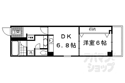 ばうはうす桃山 1DKの間取図画像