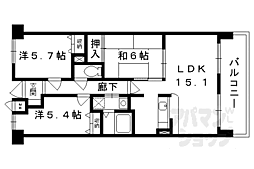デミューズ・木幡 3LDKの間取図画像