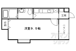 メゾンエクセル・ウェスト 1Kの間取図画像