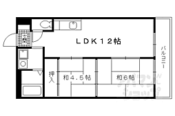 第2長栄マンション 2LDKの間取図画像