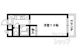 グランパティキサイチ 1Kの間取図画像