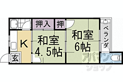 永楽荘 2Kの間取図画像