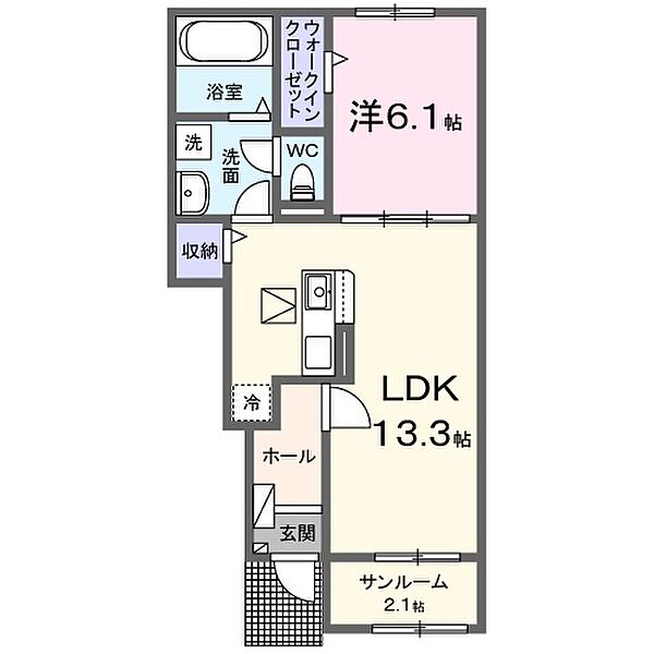 カミーノクラントーノ　トレ 104｜兵庫県姫路市飾東町佐良和(賃貸アパート1LDK・1階・50.01㎡)の写真 その1