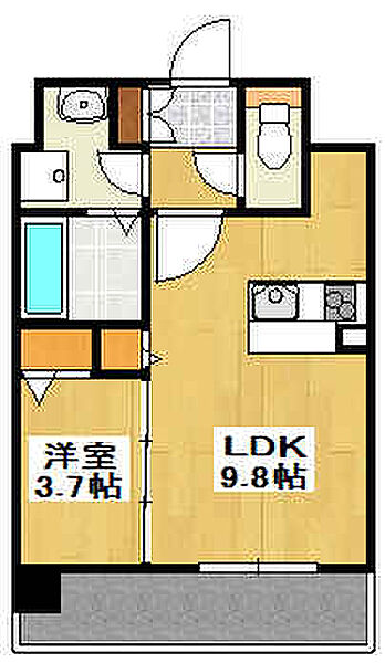 レジデンスｈ忍町 404｜兵庫県姫路市忍町(賃貸マンション1LDK・4階・32.43㎡)の写真 その2