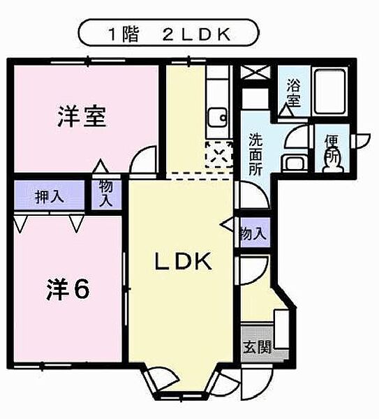 カーペンターII 101｜兵庫県加東市下滝野1丁目(賃貸アパート2LDK・1階・53.51㎡)の写真 その2