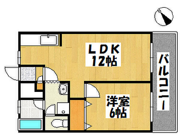 ＹＫハイツ高丸 203｜兵庫県神戸市垂水区高丸4丁目(賃貸マンション1LDK・2階・35.00㎡)の写真 その2