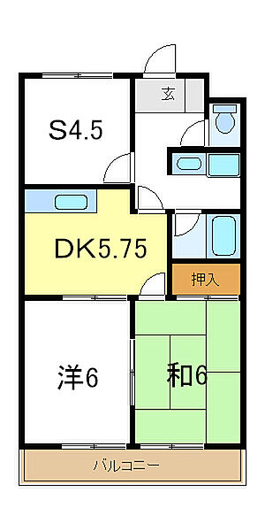 ケスハイツ一色 101｜兵庫県加古川市平岡町一色東2丁目(賃貸アパート3DK・1階・50.00㎡)の写真 その2