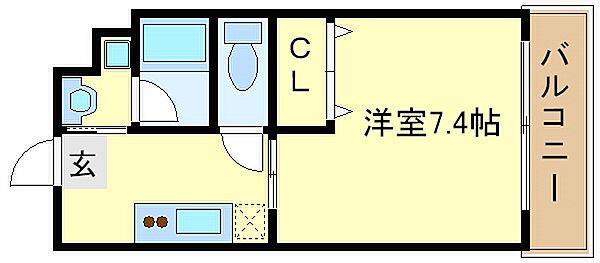 ラ・パルス 105｜兵庫県明石市魚住町錦が丘3丁目(賃貸マンション1K・1階・26.44㎡)の写真 その2