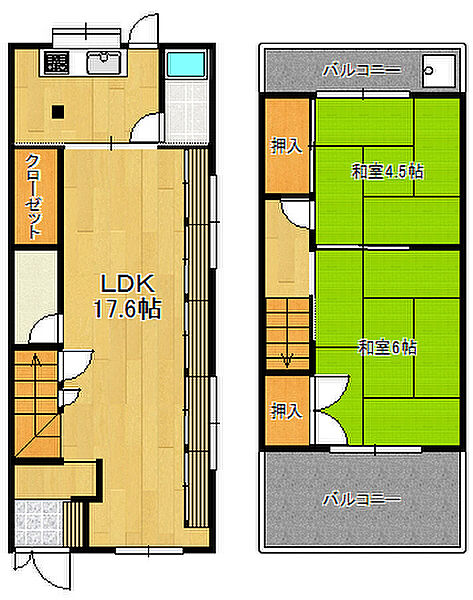 西明石西町戸建 1｜兵庫県明石市西明石西町1丁目(賃貸一戸建2LDK・1階・49.54㎡)の写真 その2