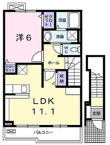 グリーンパーク南条 202｜兵庫県姫路市南条1丁目(賃貸アパート1LDK・2階・46.09㎡)の写真 その2