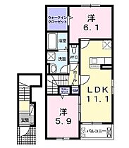 グリーン・ロード尾上II 205 ｜ 兵庫県加古川市尾上町今福（賃貸アパート2LDK・2階・57.02㎡） その2