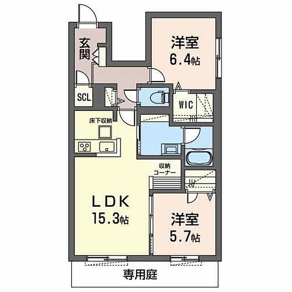 オカバ姫路青山シャーメゾンＡ 101｜兵庫県姫路市青山西1丁目(賃貸マンション2LDK・1階・67.83㎡)の写真 その2