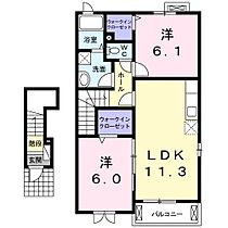 グランディール2 B203 ｜ 兵庫県加古川市野口町長砂（賃貸アパート2LDK・2階・57.57㎡） その2