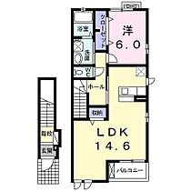 ビアンカンパーニュ2Ａ棟 203 ｜ 兵庫県加古川市野口町良野（賃貸アパート1LDK・2階・53.60㎡） その2