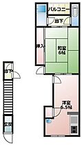 キヨヤマハウス  ｜ 兵庫県尼崎市武庫町３丁目（賃貸アパート1LDK・2階・35.00㎡） その2