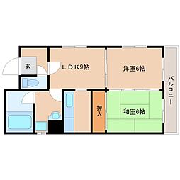 ハウゼ七松 5階2LDKの間取り