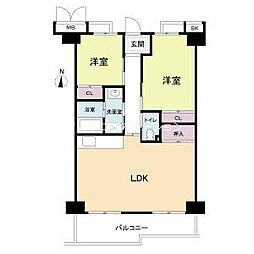 フォレステージュ武庫之荘 2LDKの間取図画像