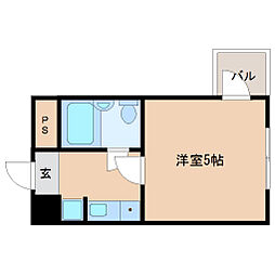 ダイドーメゾン立花西 1Kの間取図画像