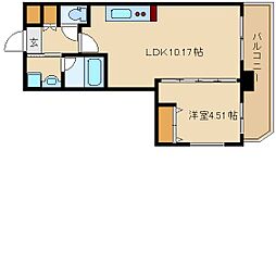 プレジオ尼崎 1LDKの間取図画像