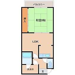 稲葉TMハイツ 1LDKの間取図画像