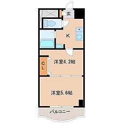 プレステージ立花 2Kの間取図画像