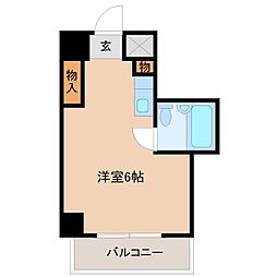 メゾンフィルブロード ワンルームの間取図画像