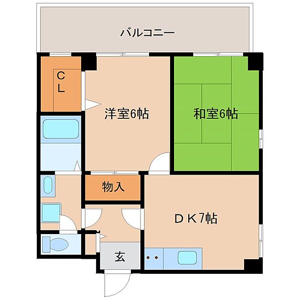 バウ塚口 ｜兵庫県尼崎市塚口町３丁目(賃貸マンション2DK・3階・42.86㎡)の写真 その2