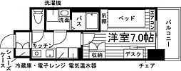 学生会館 BlanCanvas三田[食事付き] 11階1Kの間取り