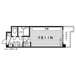 キャンパスコート夙川 1Kの間取図画像