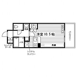 アブレスト西宮 ワンルームの間取図画像