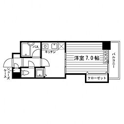 フィガロハウゼン 1Kの間取図画像