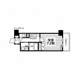 サニープレイス港島2 1Kの間取図画像