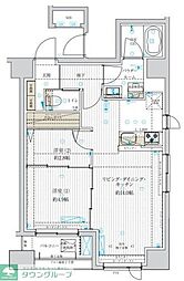 アスブルーム奥浅草 4階2LDKの間取り