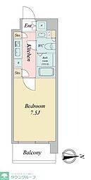 ＬａＳａｎｔｅ木場公園 8階1Kの間取り