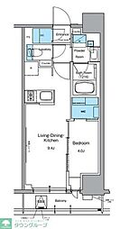 ルフォンプログレ上野御徒町 7階1LDKの間取り