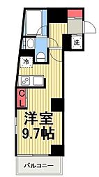 カーサスプレンディッド西麻布 4階ワンルームの間取り