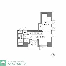 La Vita 東上野 2階1LDKの間取り