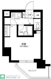 レガリアレジデンス早稲田イクス 11階1Kの間取り