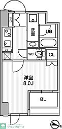 東神田テラスレジデンス 1Kの間取図画像