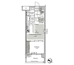 ParkCube西ヶ原STAGE 1LDKの間取図画像