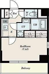 グランパセオ本郷壱岐坂 1Kの間取図画像