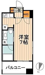 レジディア文京音羽2 ワンルームの間取図画像