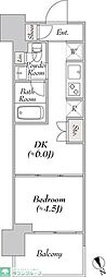 ウエリスアーバン水天宮前 1DKの間取図画像