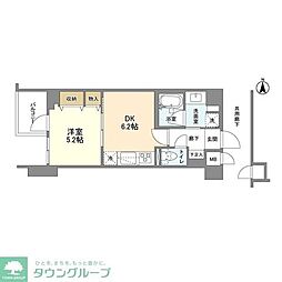 リエトコート四谷 ワンルームの間取図画像