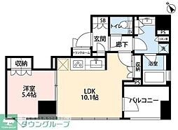 希神楽坂テラス(マレ 1LDKの間取図画像