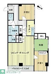 ドミール五番町2号棟 3LDKの間取図画像