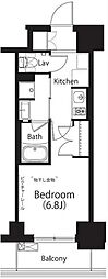 フレンシア文京関口 1Kの間取図画像