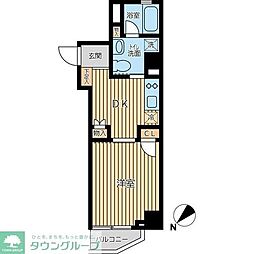 オーキッドレジデンス蔵前2 1DKの間取図画像
