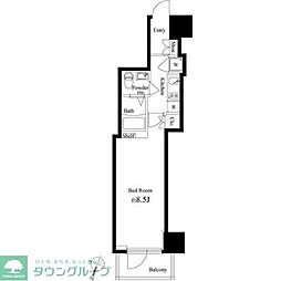 パティオ神田 1Kの間取図画像